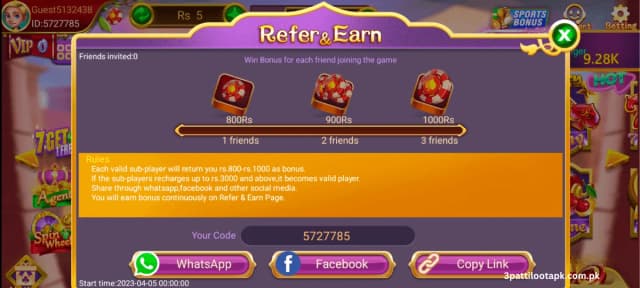 3Patti Loot Bonuses & Rewards